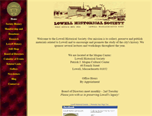 Tablet Screenshot of lowellhistoricalsociety.org